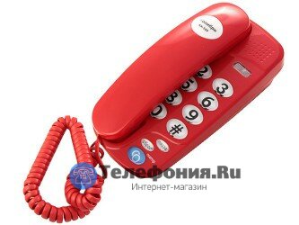 Проводной телефон Колибри KX-580 красный