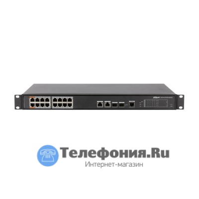 DAHUA DH-PFS4218-16ET-190 16-портовый управляемый коммутатор с РоЕ, уровень L2